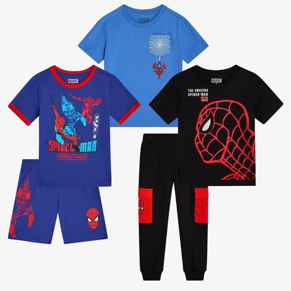 Marvel Other - Marvel Spider-Man Kids five piece clothing set - Black, Blue, and Red